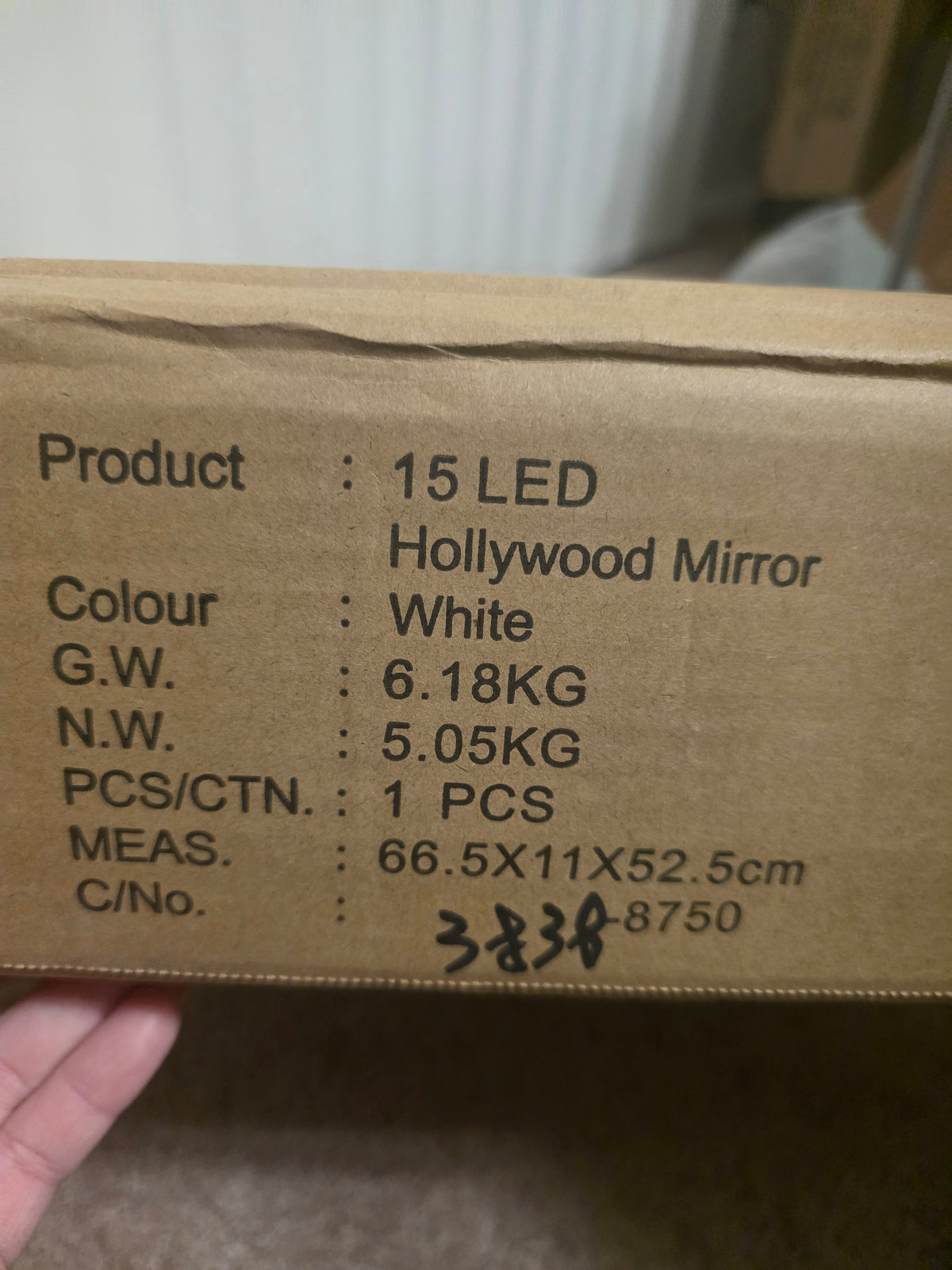 15 LED Hollywood Vanity Mirror with Lights – White
