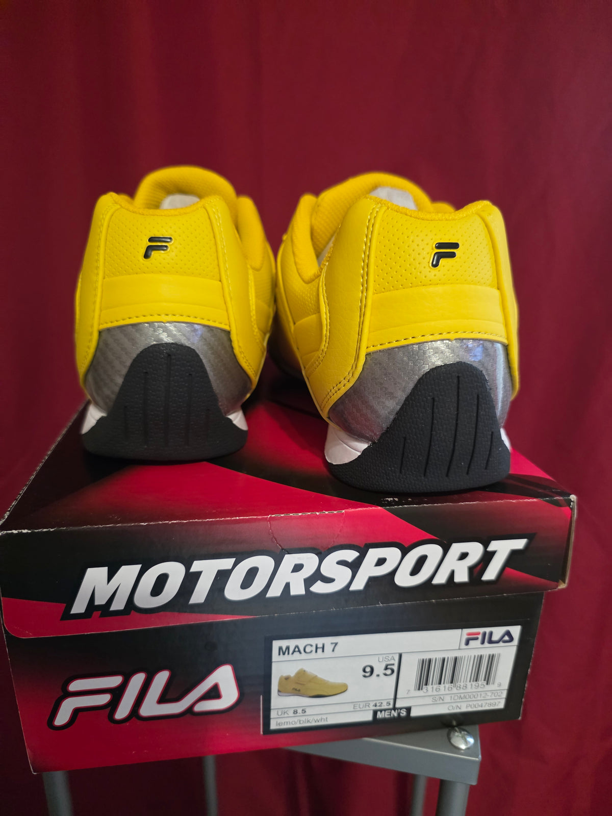 FILA Mach 7 Yellow Men’s Sneakers – Size 9.5