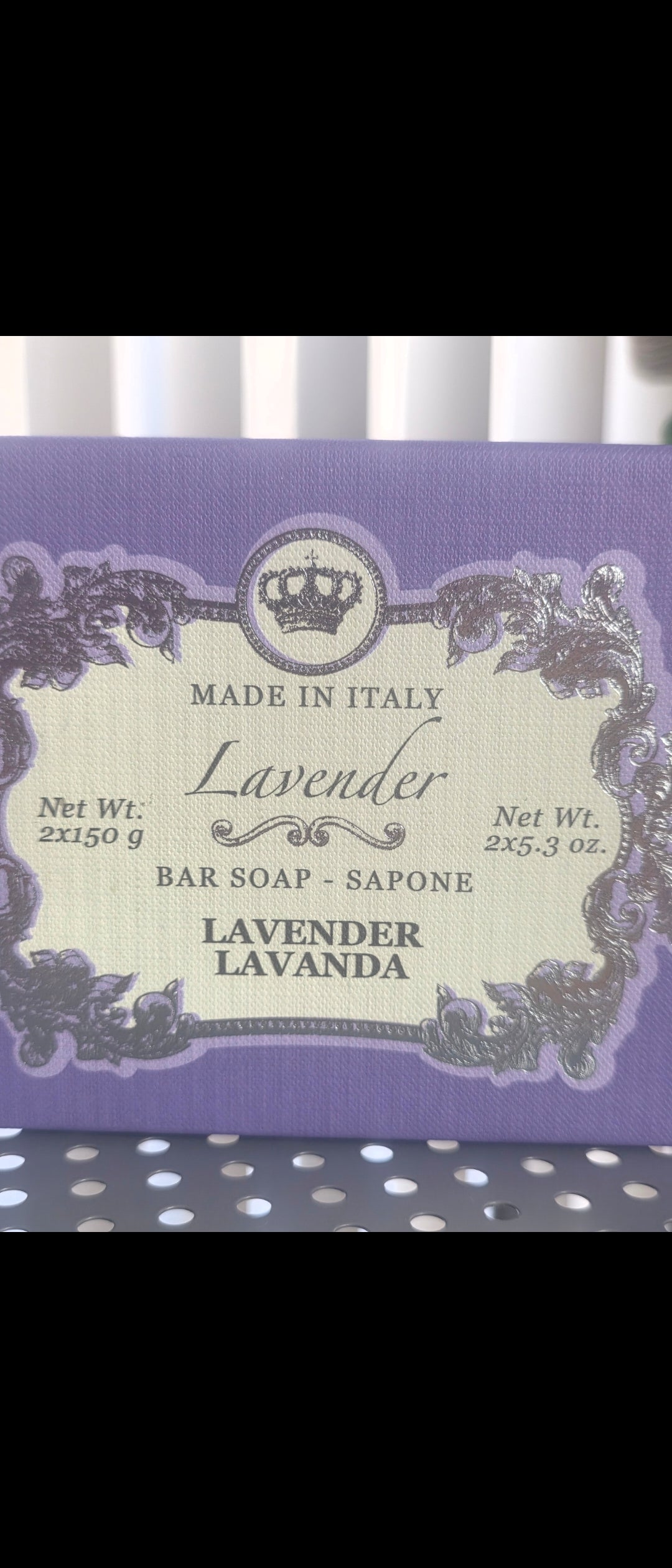 Lavender Tuscan Extra Fine Bar Soap Set – Made in Italy – 2 Luxury Soap Bars (150g Each)