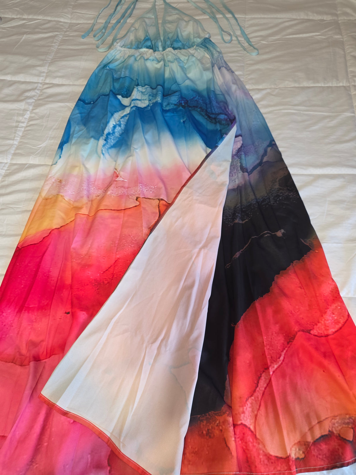 SHEIN Women’s Multicolor Halter Maxi Dress – Size S