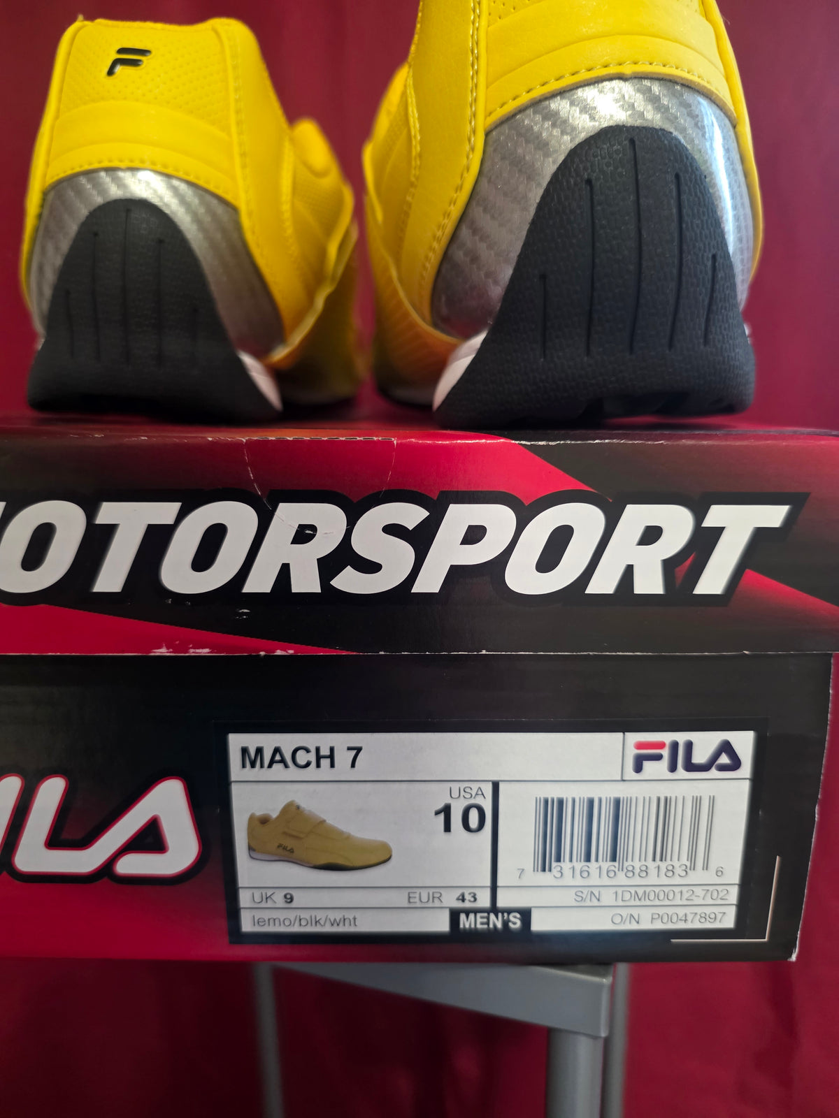 FILA Mach 7 Yellow Sneakers – Size 10