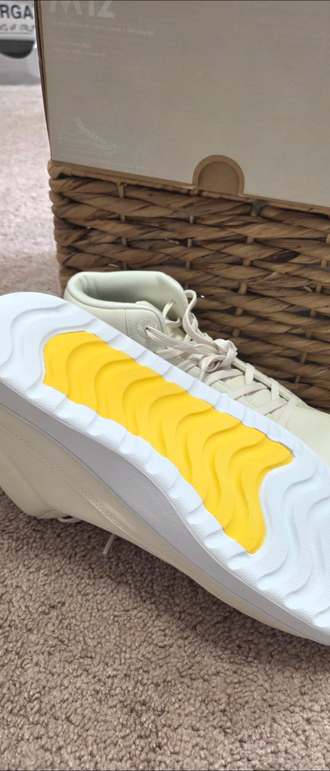 Allbirds Canvas Pacer Mid Men’s Sneakers Natural White Size 12