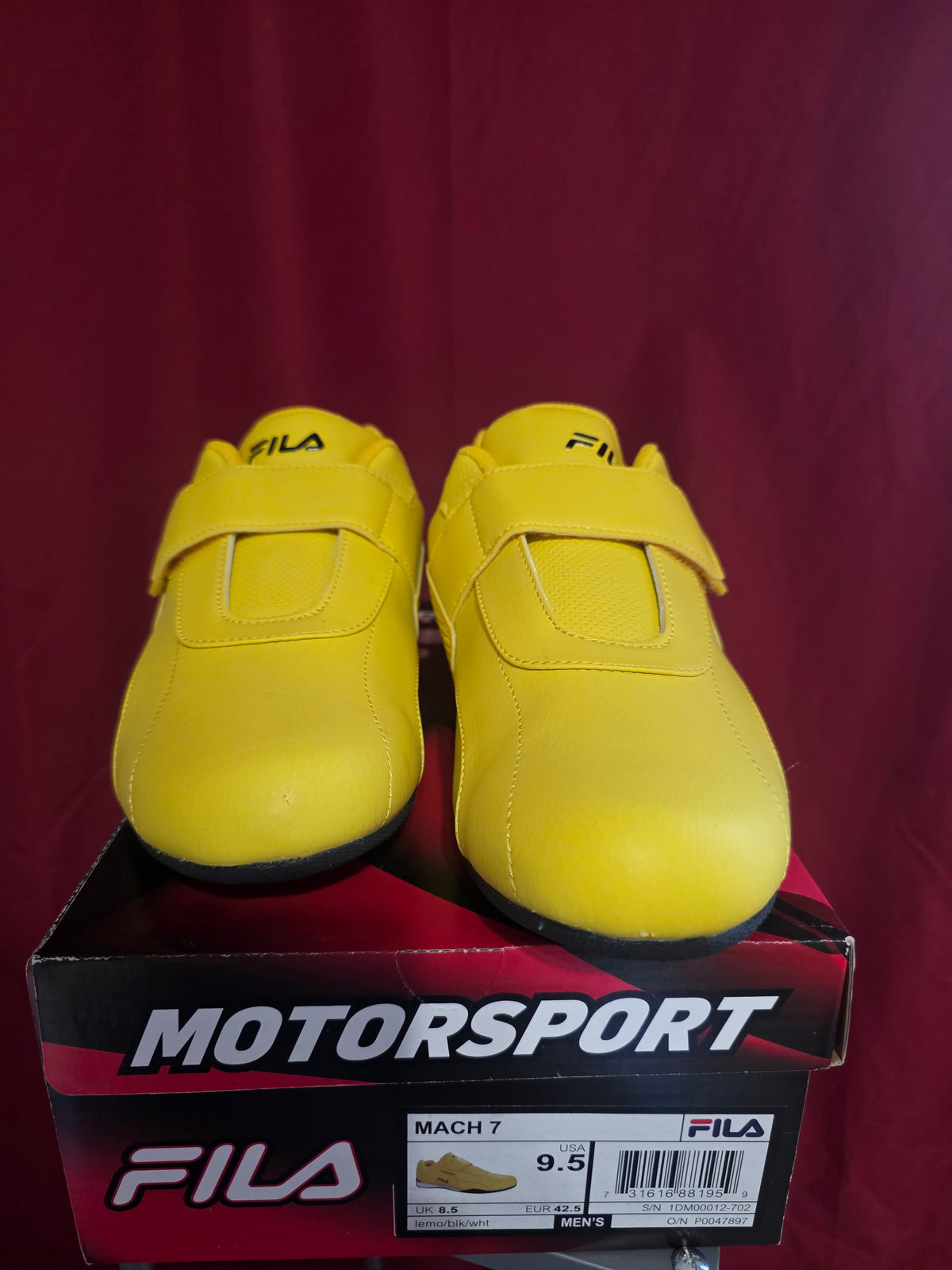 FILA Mach 7 Yellow Men’s Sneakers – Size 9.5