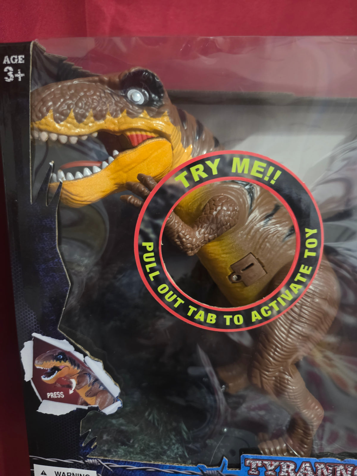 Tyrannosaurus Rex Dinosaur Toy with Light & Sound – Pull Tab, Age 3+