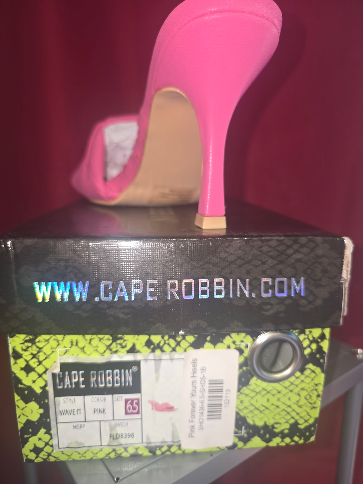 Cape Robbin Wave It Women's Pink Braided High Heel Slide Sandals – Size 6.5